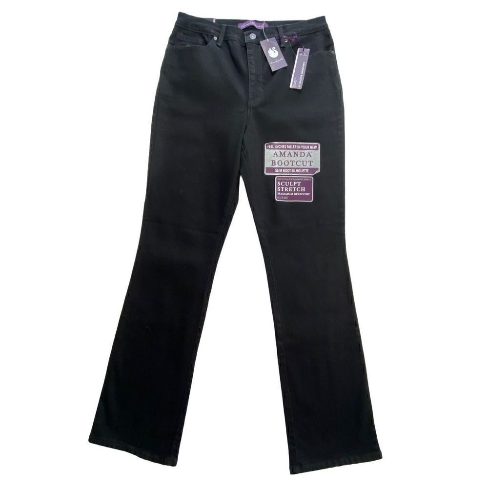 Gloria Vanderbilt 12 Amanda BootCut Classic Rise Black Jeans
